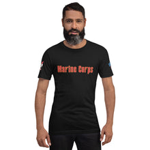 Load image into Gallery viewer, Marine Corps Soprono&#39;s font Short-sleeve unisex t-shirt
