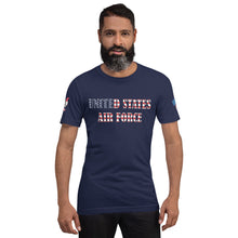 Load image into Gallery viewer, United States Air Force Red, White, and Blue Short-sleeve unisex t-shirt
