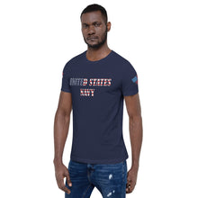 Load image into Gallery viewer, United States Navy Red, White, and Blue Short-sleeve unisex t-shirt
